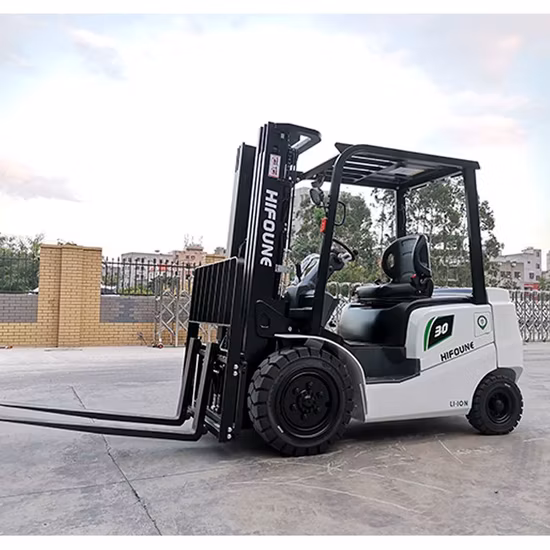 Movmes Produttore cinese 2,5/3,5 t/tonnellata 2500 kg 3500 kg con spostamento laterale e contrappeso per pneumatici pieni Mini carrello elevatore elettrico Prezzo per nuovissimo/pallet/manuale
